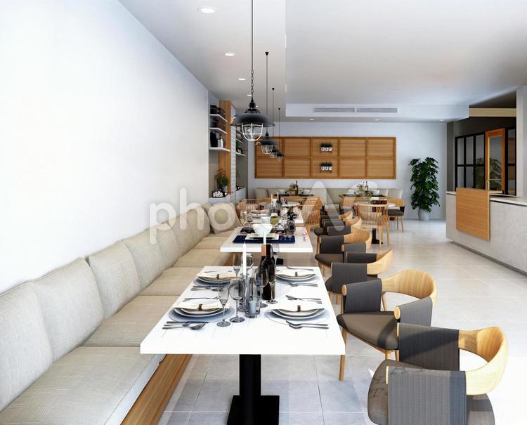 飲食店のレイアウトと設備イメージ